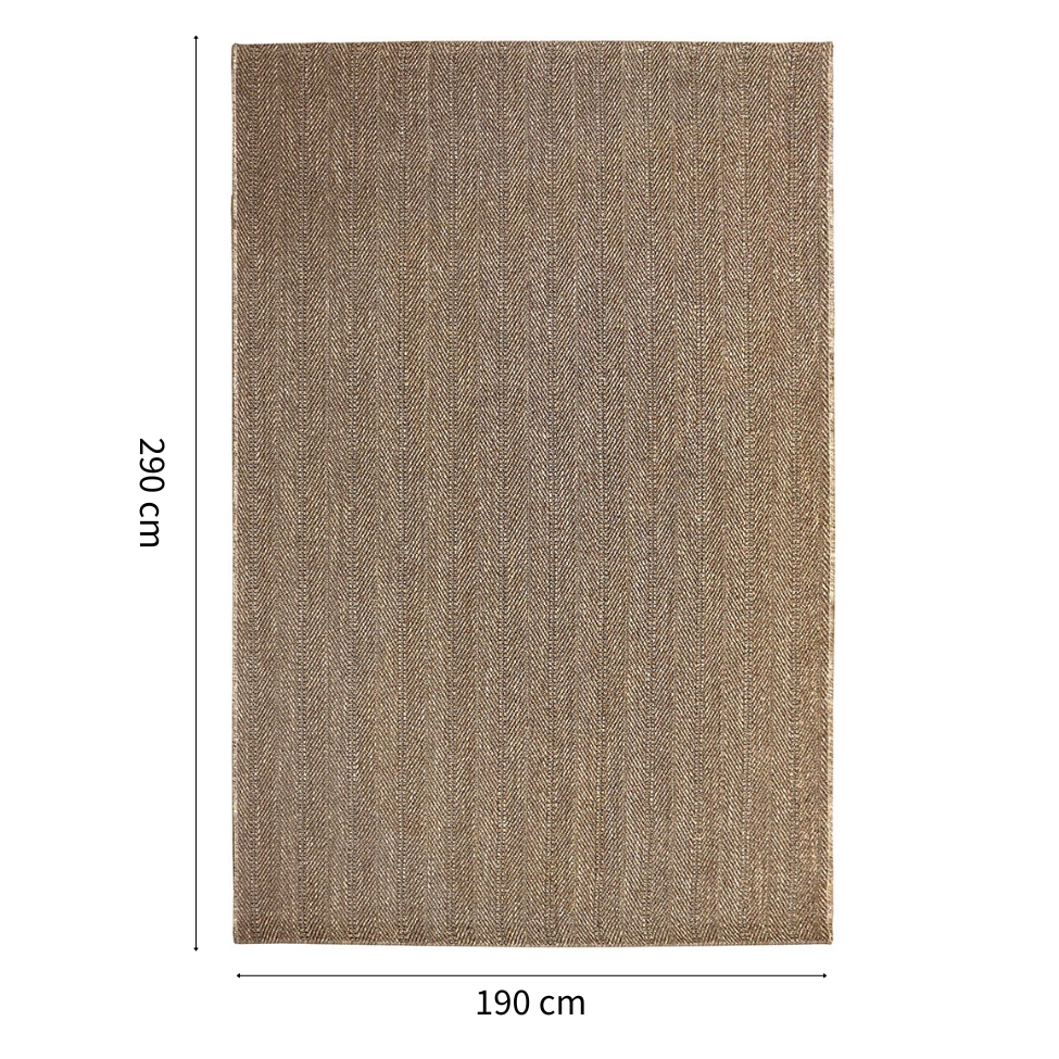 Tapete Eco Terra Retangular Bouclé (190x290) Marrom