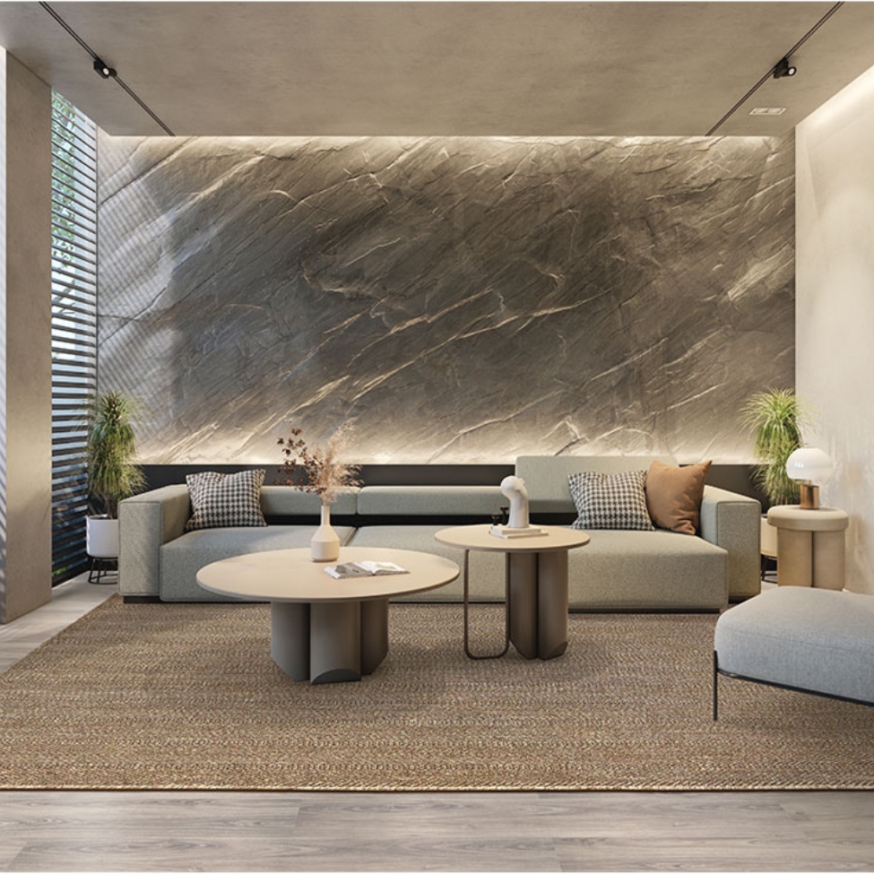 Tapete Eco Terra Retangular Bouclé (190x290) Marrom