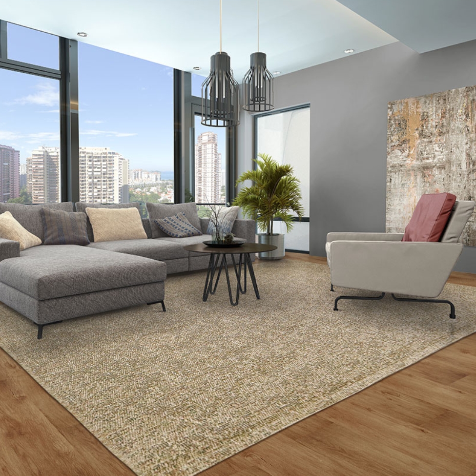 Tapete Eco Terra Retangular Bouclé (290x390) Areia