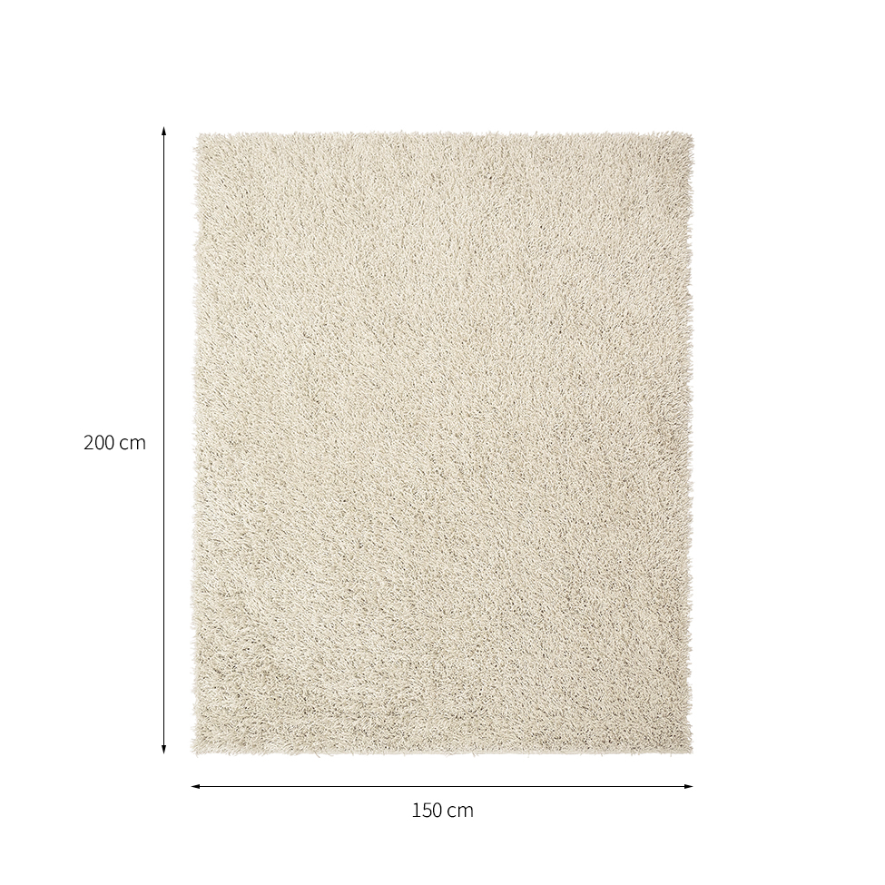 Tapete Galax Retangular Shaggy (150x200 cm) Natural