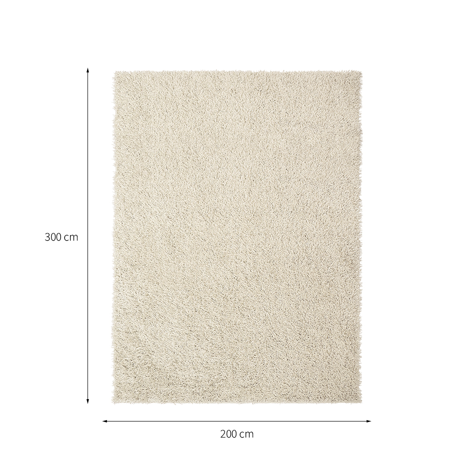 Tapete Galax Retangular Shaggy (200x300 cm) Natural