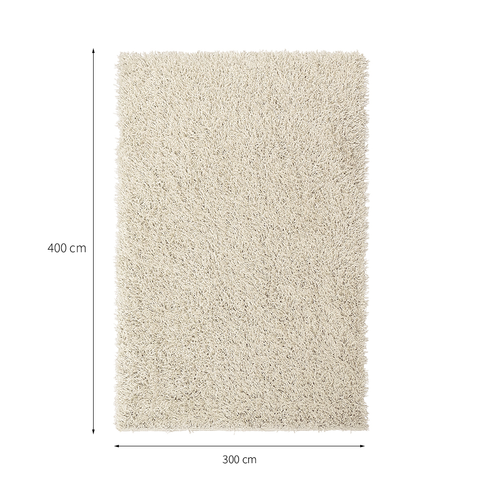 Tapete Galax Retangular Shaggy (300x400 cm) Natural