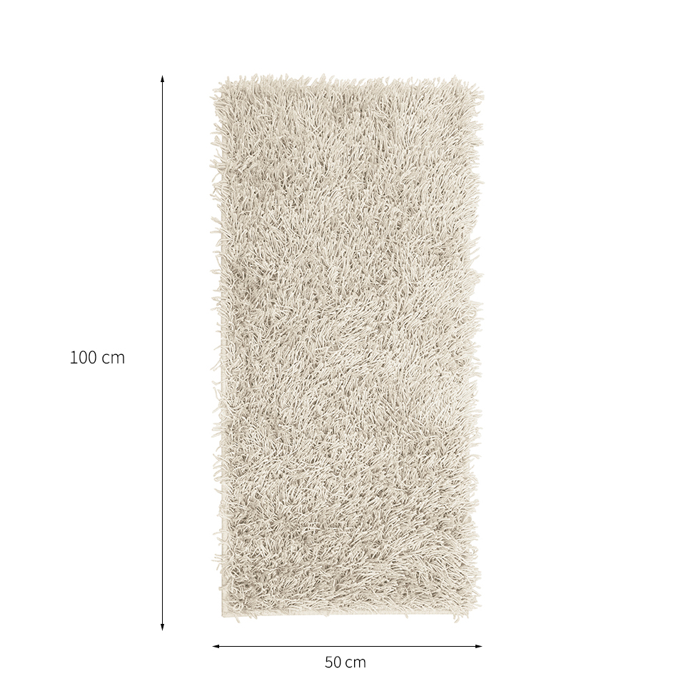 Tapete Galax Retangular Shaggy (50x100 cm) Natural