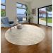 Tapete Glamour Diamante Redondo Bouclé (190x190) Bege