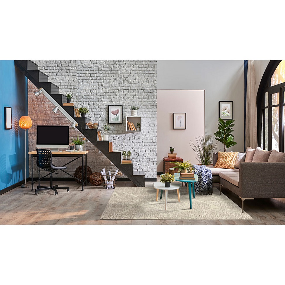 Tapete Glamour Diamante Retangular Bouclé (150x200) Bege