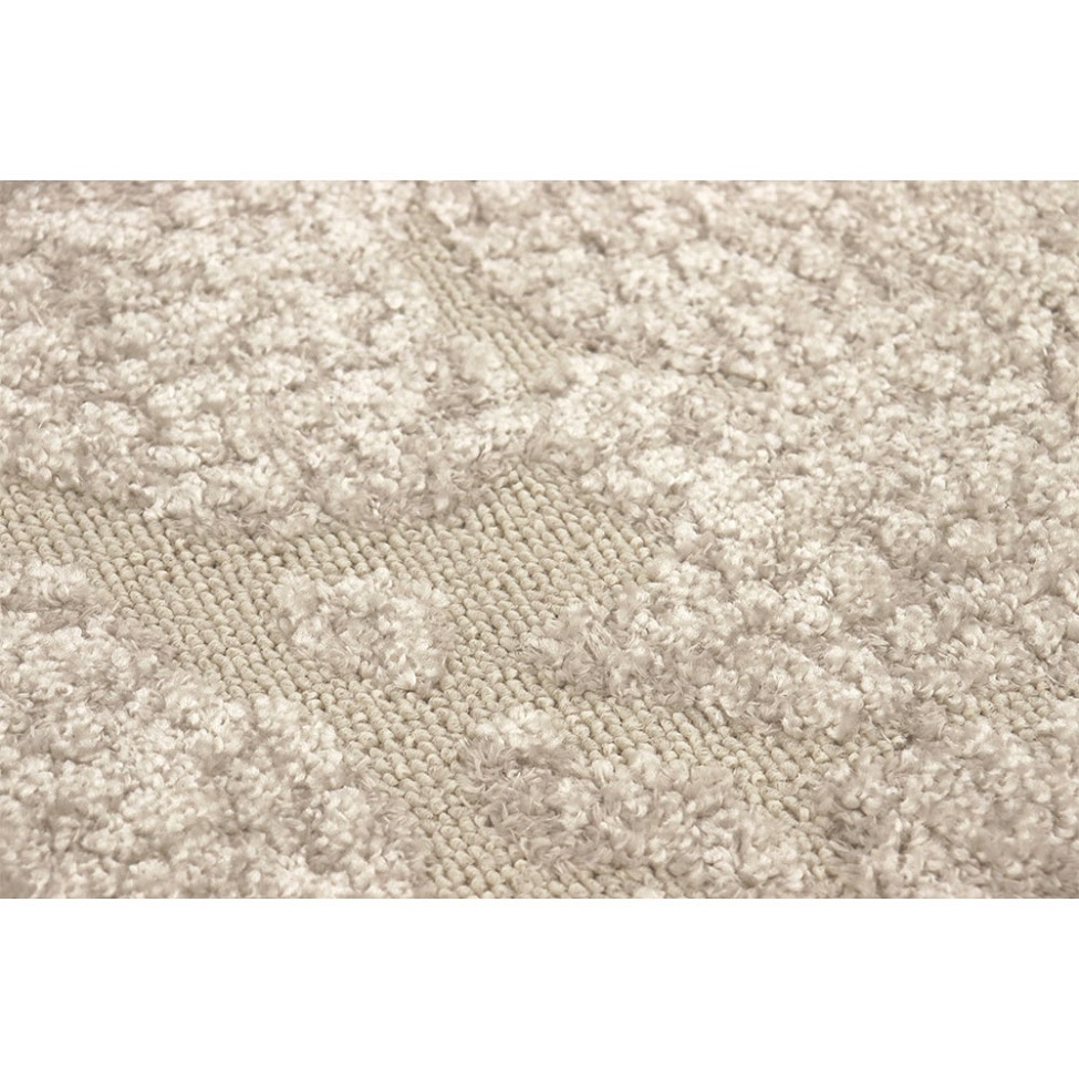 Tapete Glamour Diamante Retangular Bouclé (150x200) Bege