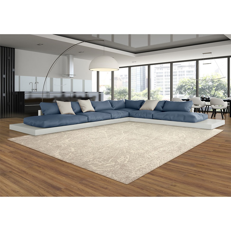 Tapete Glamour Diamante Retangular Bouclé (400x500) Bege