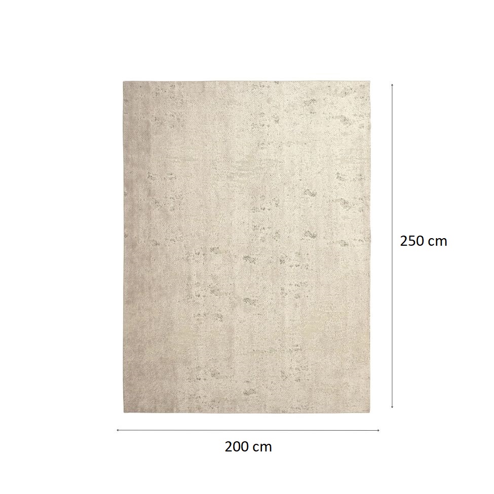 Tapete Glamour Inox Retangular Bouclé (200x250) Bege