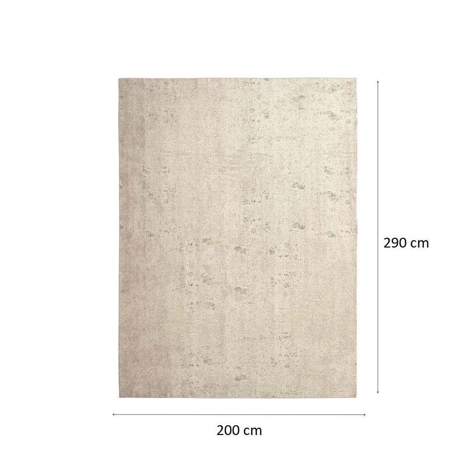 Tapete Glamour Inox Retangular Bouclé (200x290) Bege