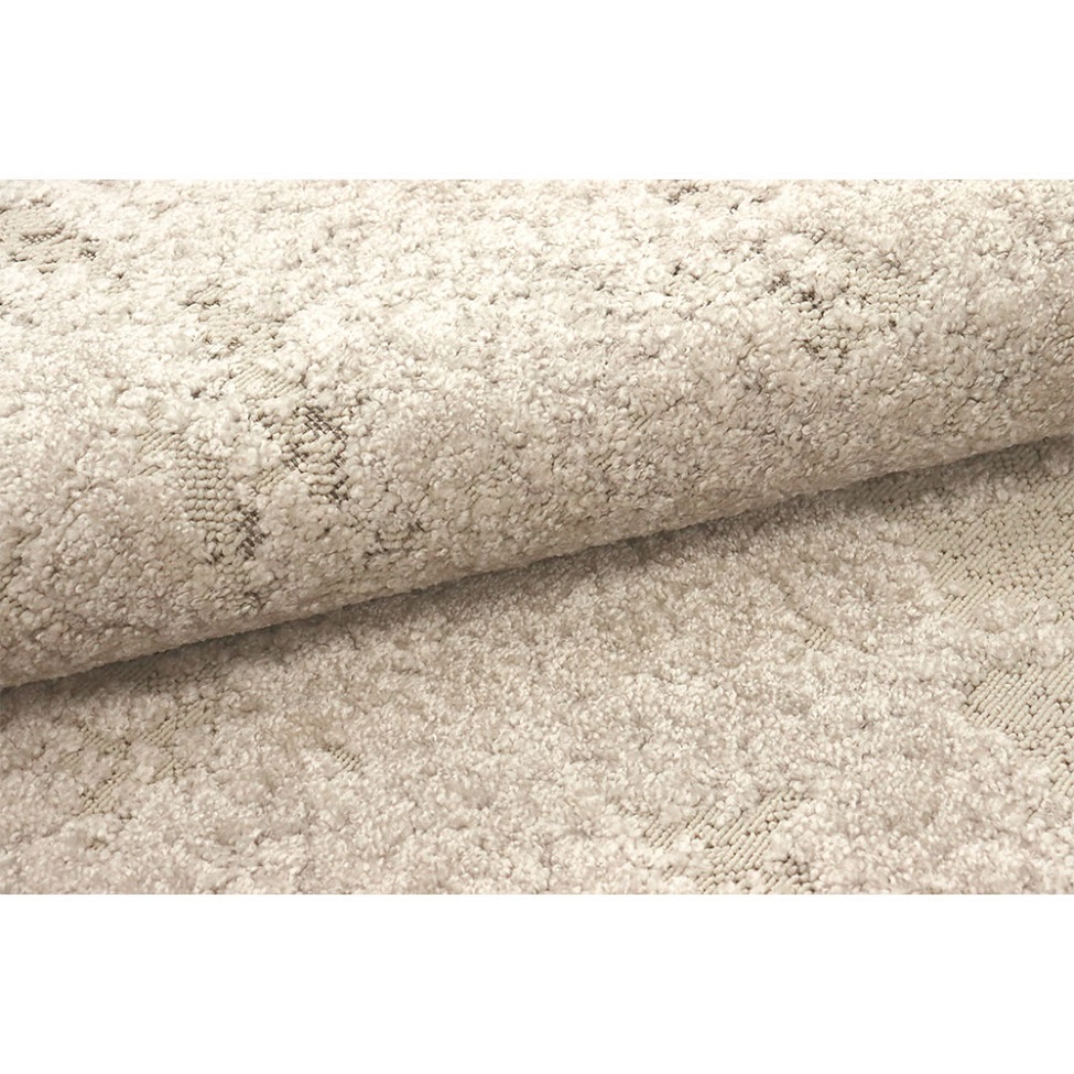 Tapete Glamour Inox Retangular Bouclé (200x290) Bege