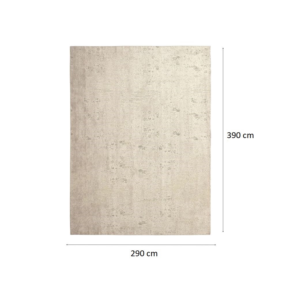 Tapete Glamour Inox Retangular Bouclé (290x390) Bege