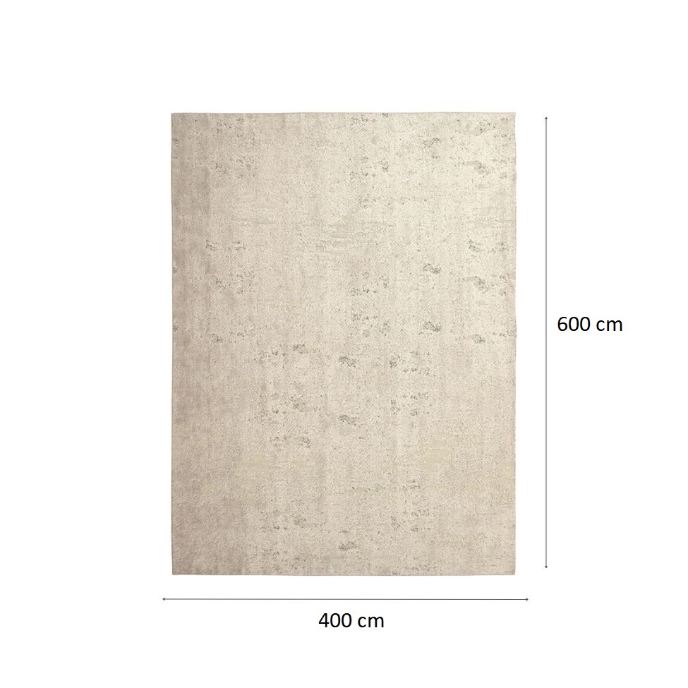 Tapete Glamour Inox Retangular Bouclé (400x600) Bege