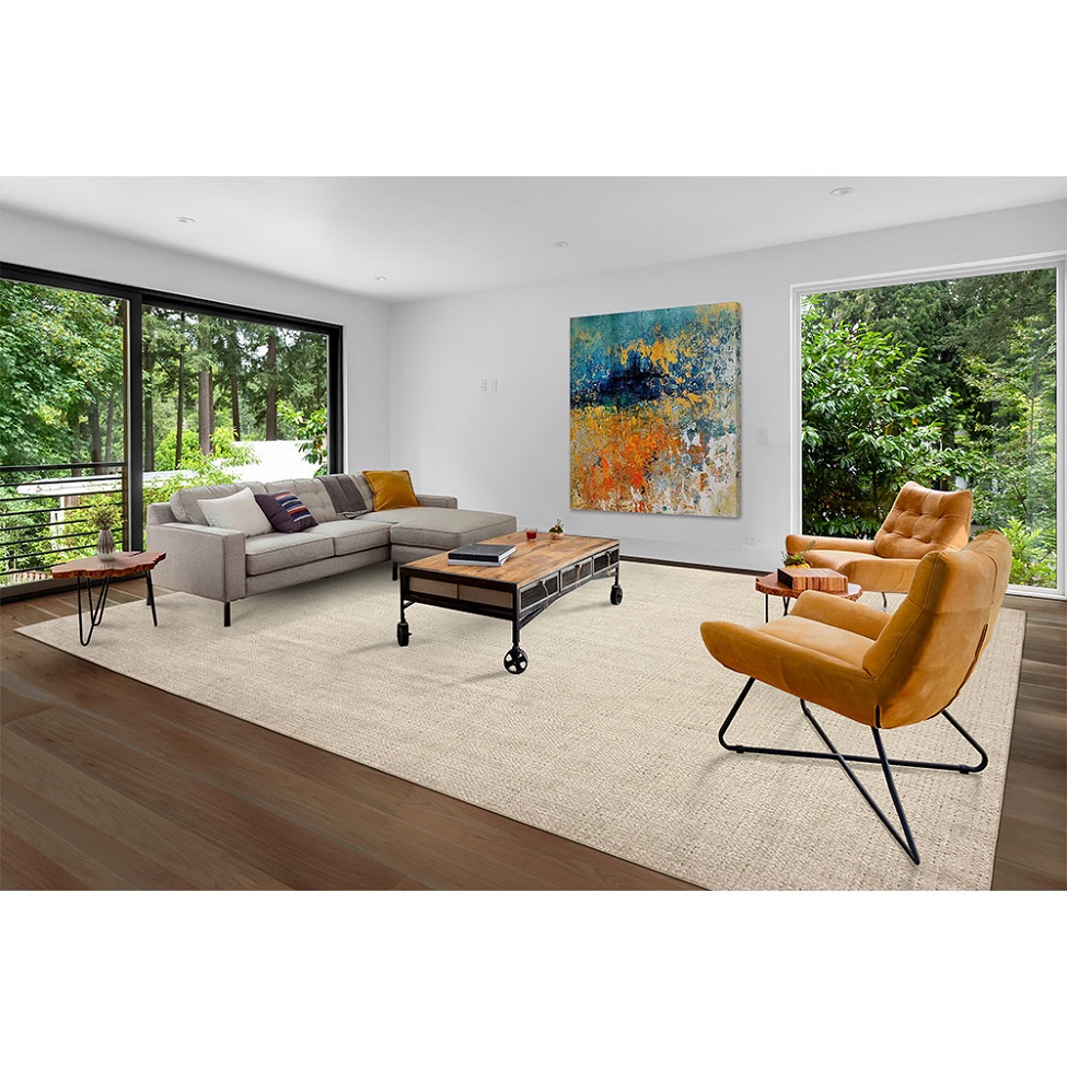 Tapete Glamour Prata Retangular Bouclé (400x600) Bege