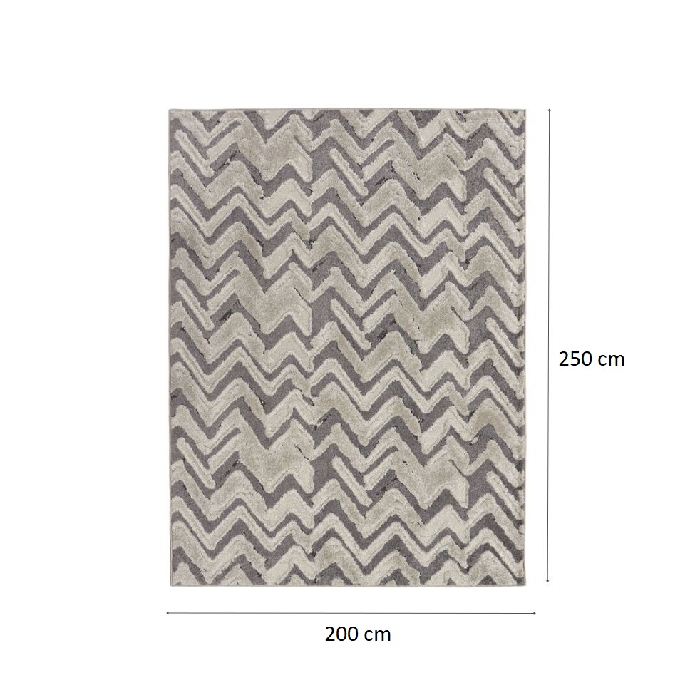 Tapete Glamour Retangular Bouclé (200x250) Cinza
