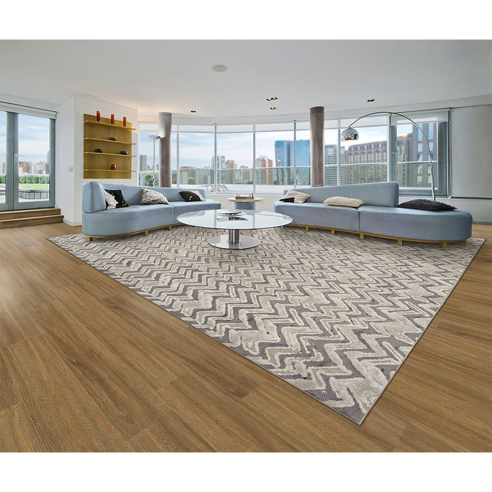 Tapete Glamour Retangular Bouclé (400x500) Cinza