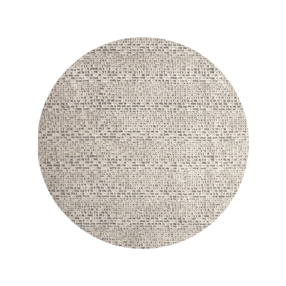 Tapete Glamour Versátil Redondo Bouclé (190x190) Cinza