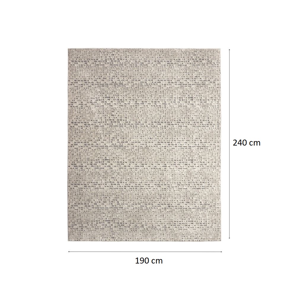 Tapete Glamour Versátil Retangular Bouclé (190x240) Cinza