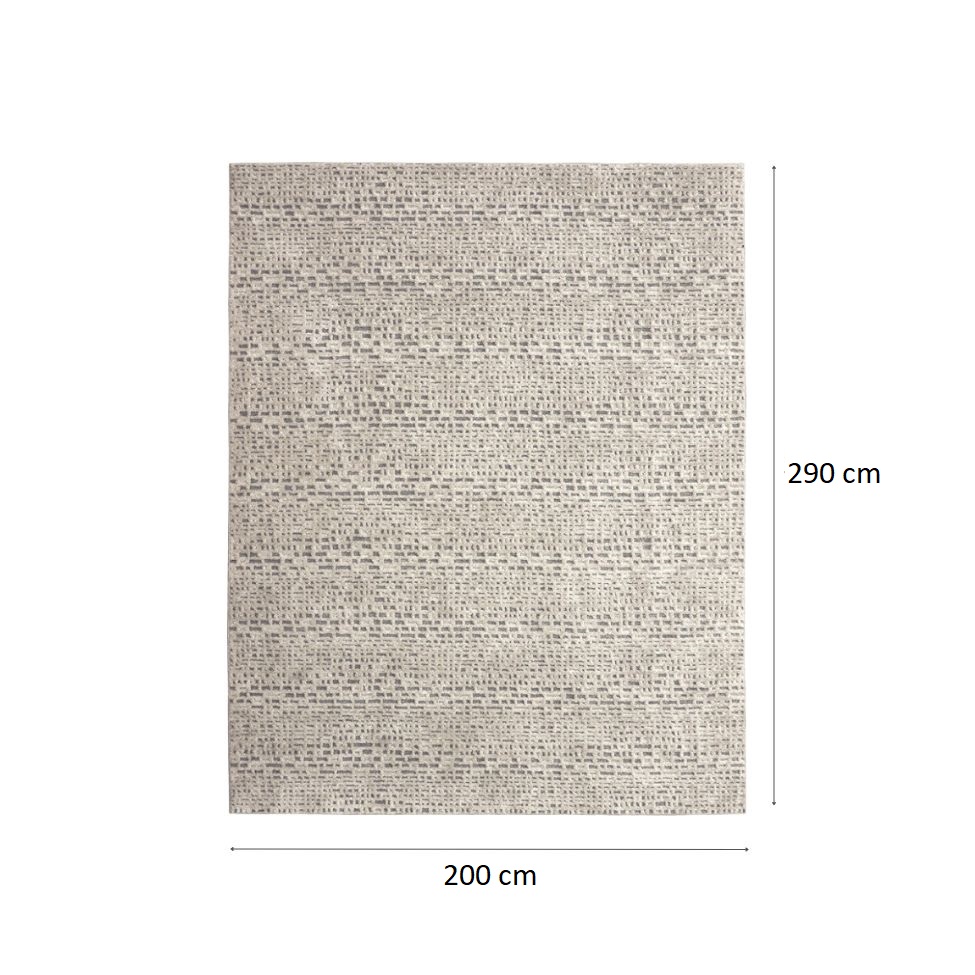 Tapete Glamour Versátil Retangular Bouclé (200x290) Cinza