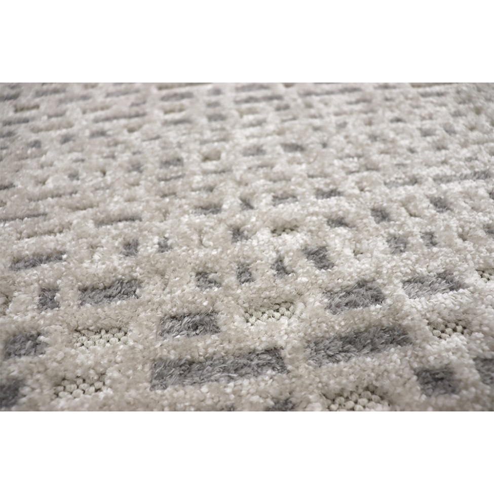 Tapete Glamour Versátil Retangular Bouclé (200x290) Cinza