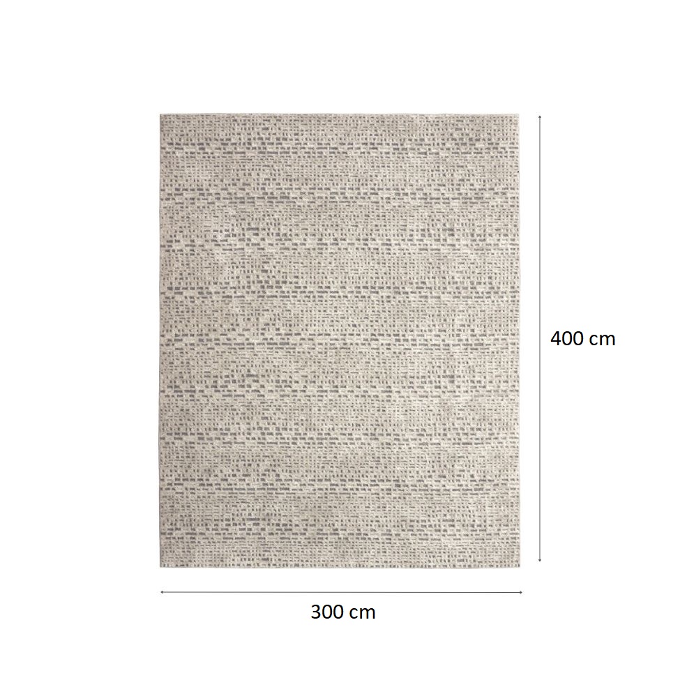 Tapete Glamour Versátil Retangular Bouclé (300x400) Cinza