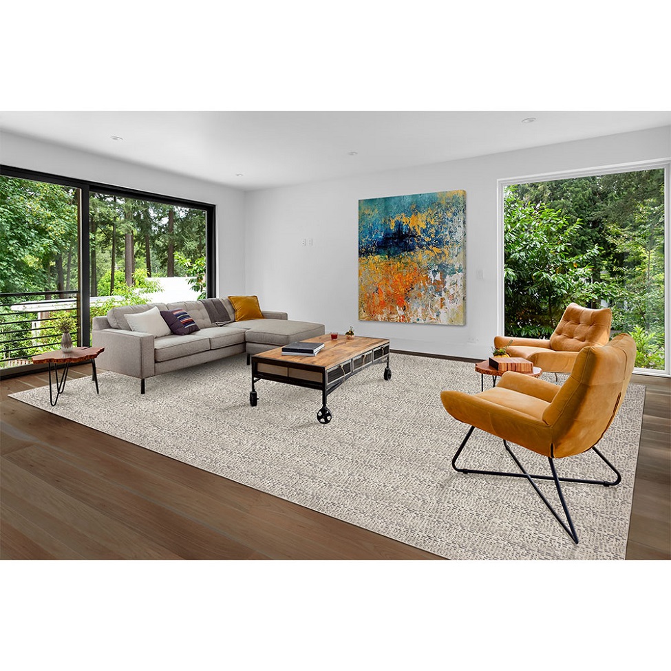 Tapete Glamour Versátil Retangular Bouclé (400x600) Cinza