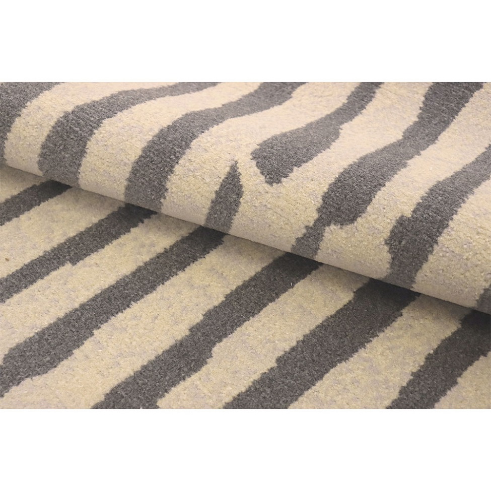 Tapete Herat Alameda Retangular Veludo (150x200) Bege e Cinza