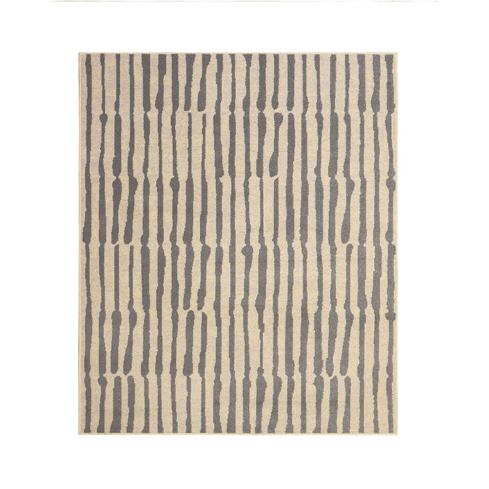 Tapete Herat Alameda Retangular Veludo (200x250) Bege e Cinza
