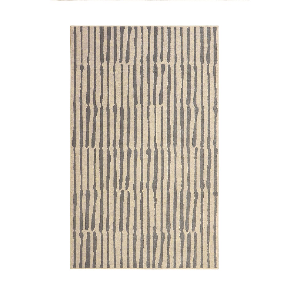 Tapete Herat Alameda Retangular Veludo (200x300) Bege e Cinza