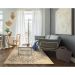Tapete Herat Dama Retangular Veludo (150x200) Bege e Cinza