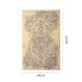 Tapete Herat Dama Retangular Veludo (200x300) Bege e Cinza