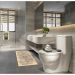 Tapete Herat Dama Retangular Veludo (50x100) Bege e Cinza