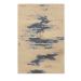 Tapete Herat Horizonte Retangular Veludo (100x150) Bege e Cinza