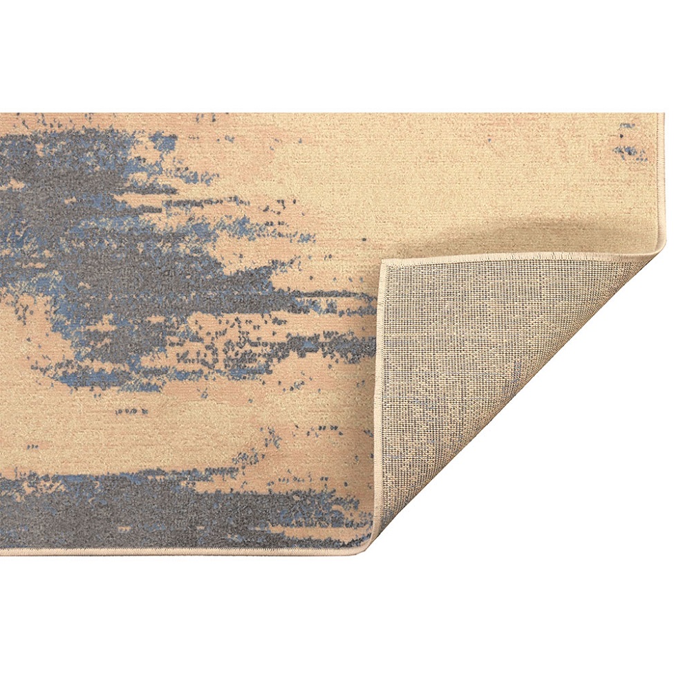 Tapete Herat Horizonte Retangular Veludo (100x150) Bege e Cinza