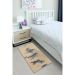 Tapete Herat Horizonte Retangular Veludo (50x100) Bege e Cinza