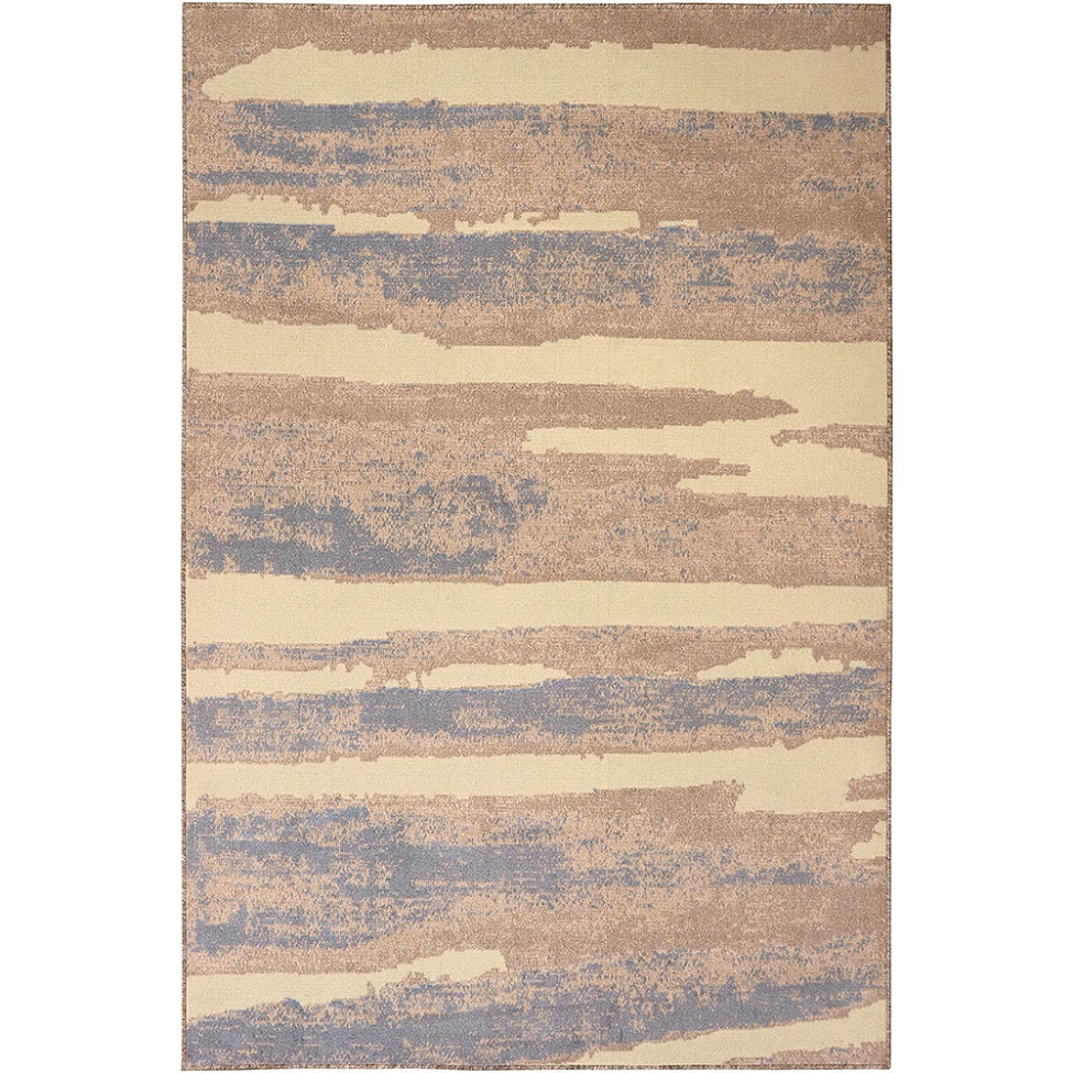 Tapete Herat Litoral Retangular Veludo (100x150) Bege e Cinza