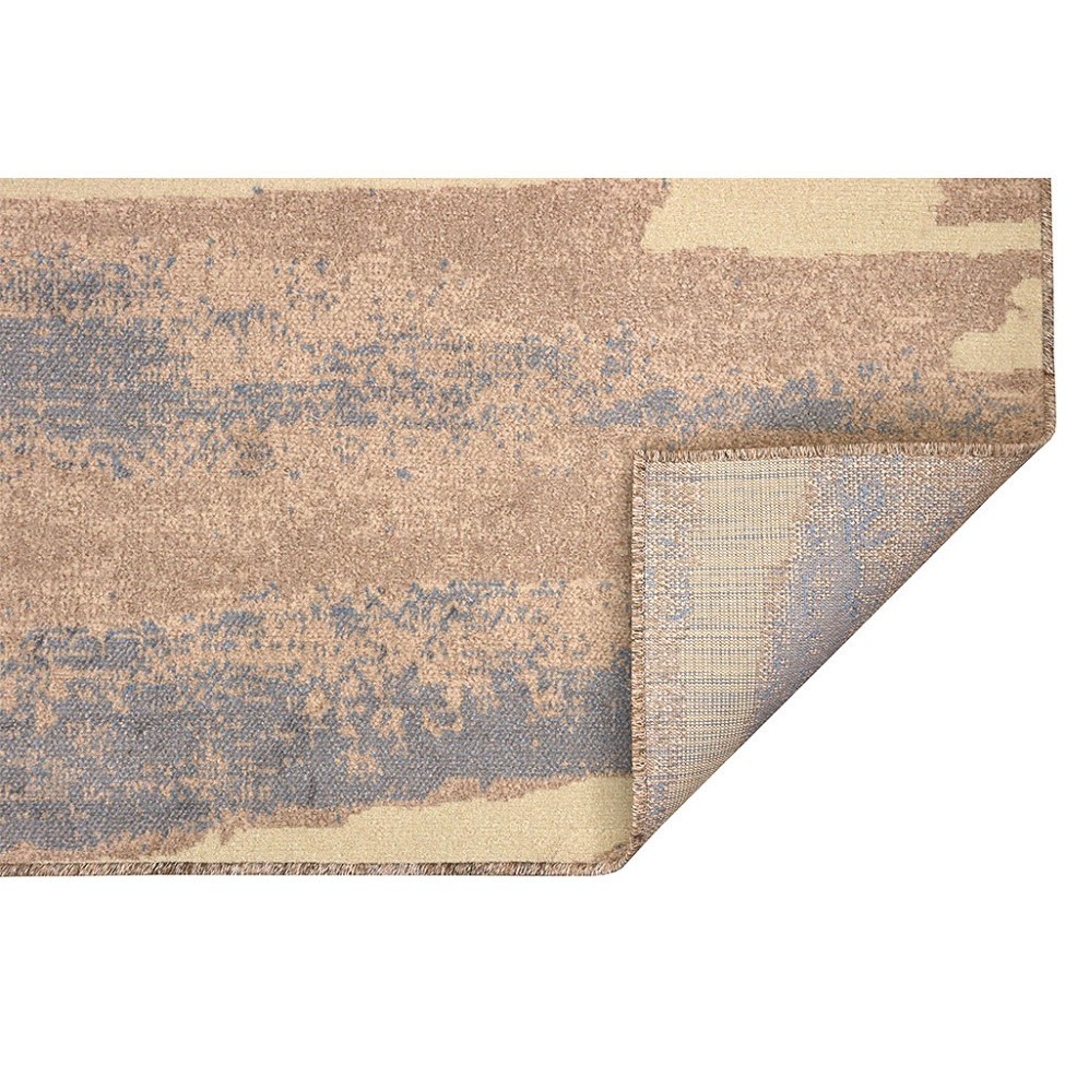 Tapete Herat Litoral Retangular Veludo (100x150) Bege e Cinza