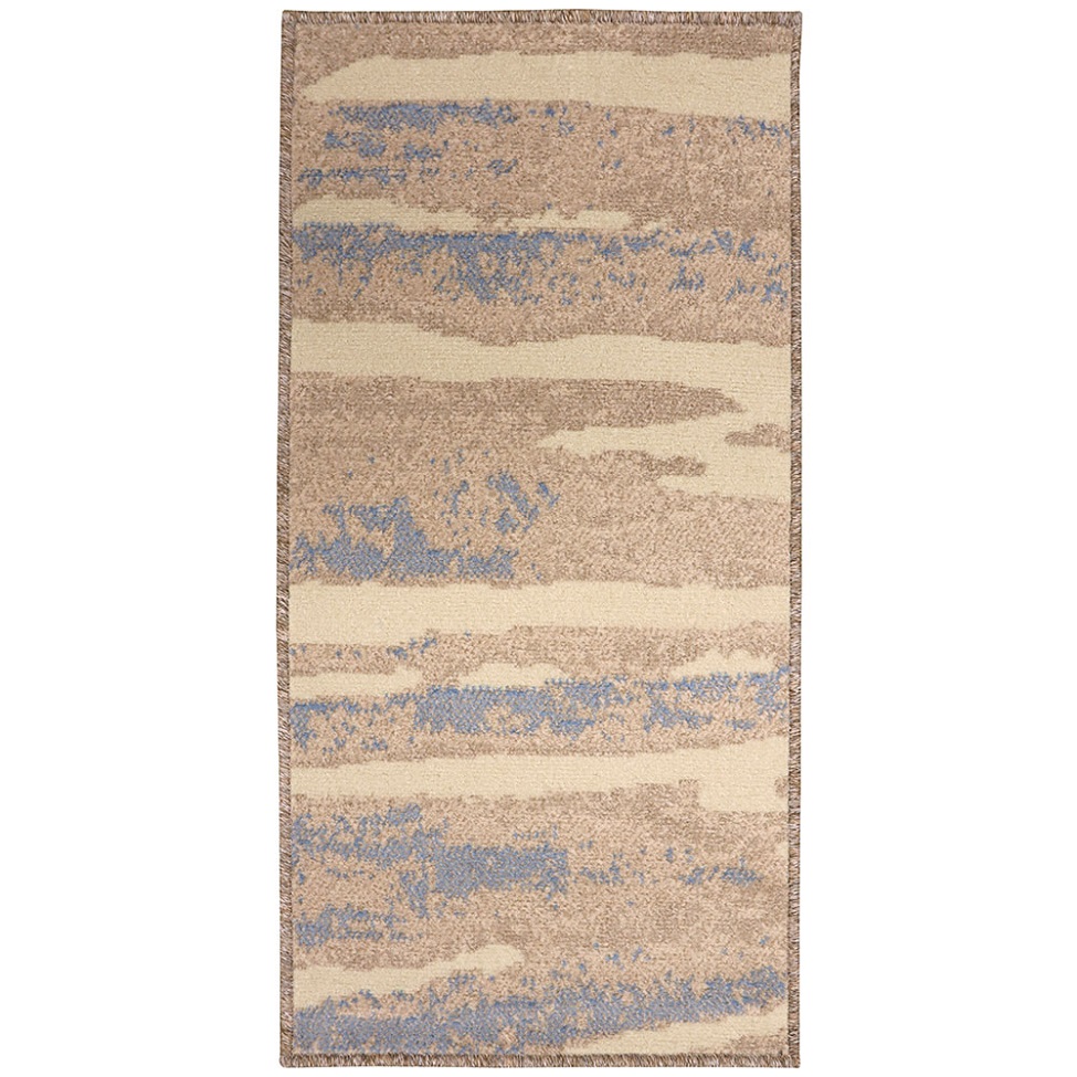 Tapete Herat Litoral Retangular Veludo (50x100) Bege e Cinza