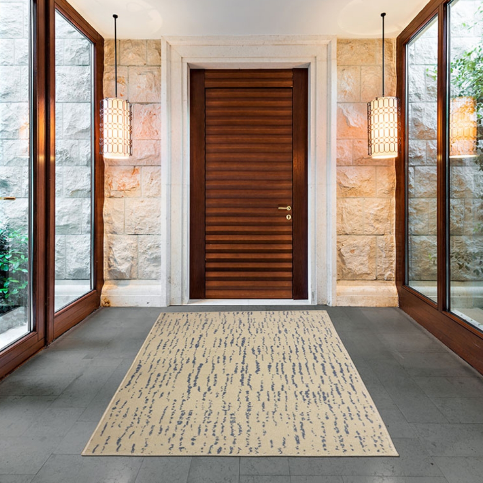 Tapete Herat New Retangular Roselan (100x150) Bege e Azul