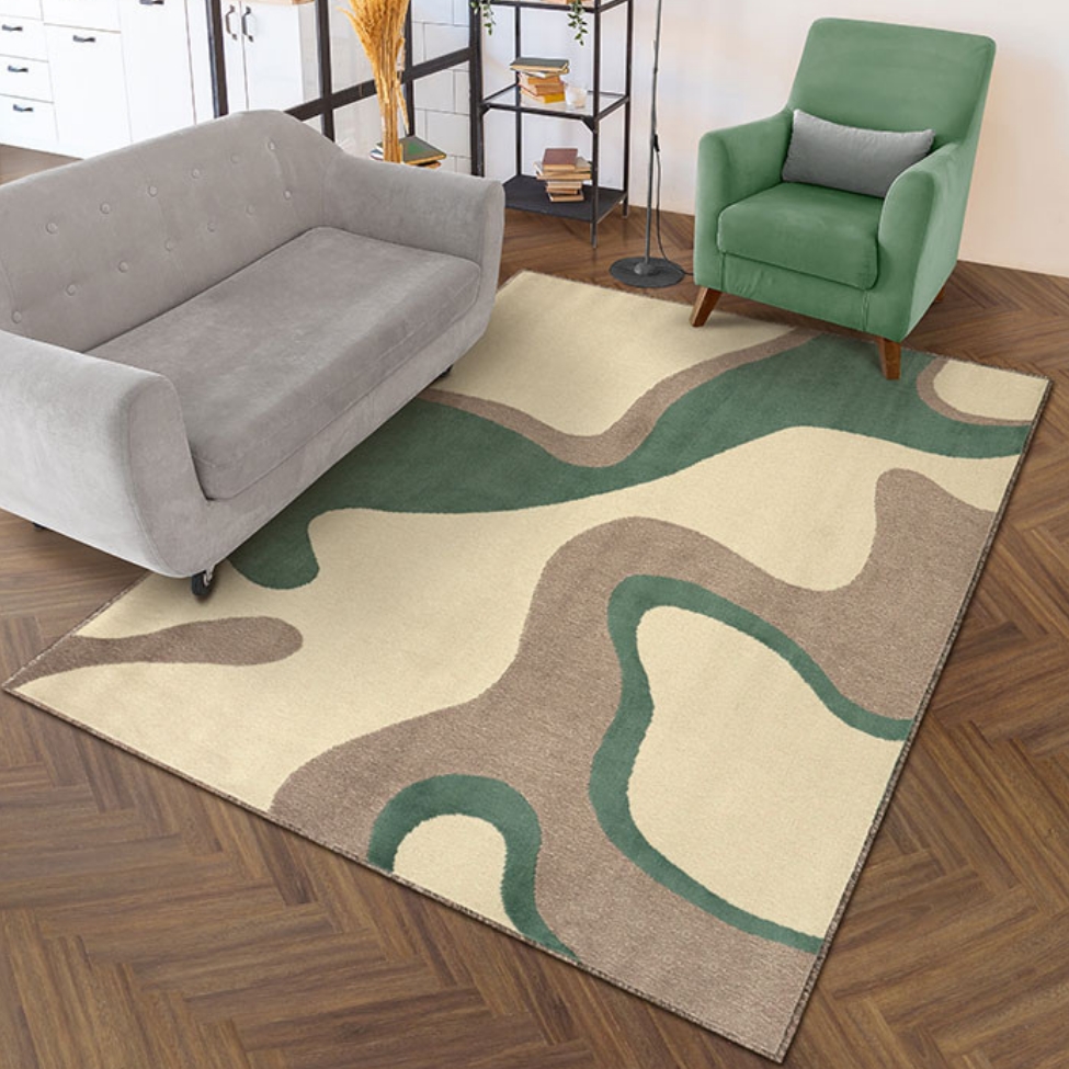 Tapete Herat New Retangular Roselan (150x200) Bege e Verde