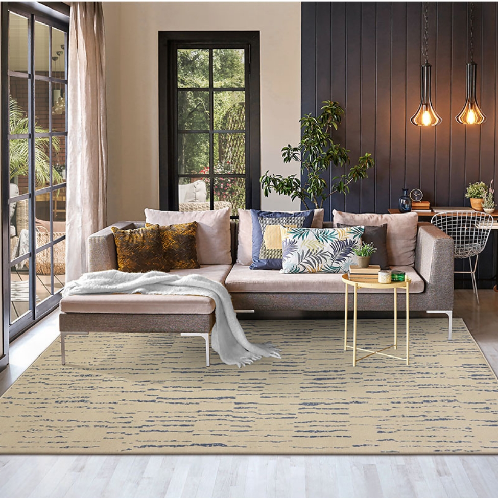 Tapete Herat New Retangular Roselan (200x250) Bege e Azul