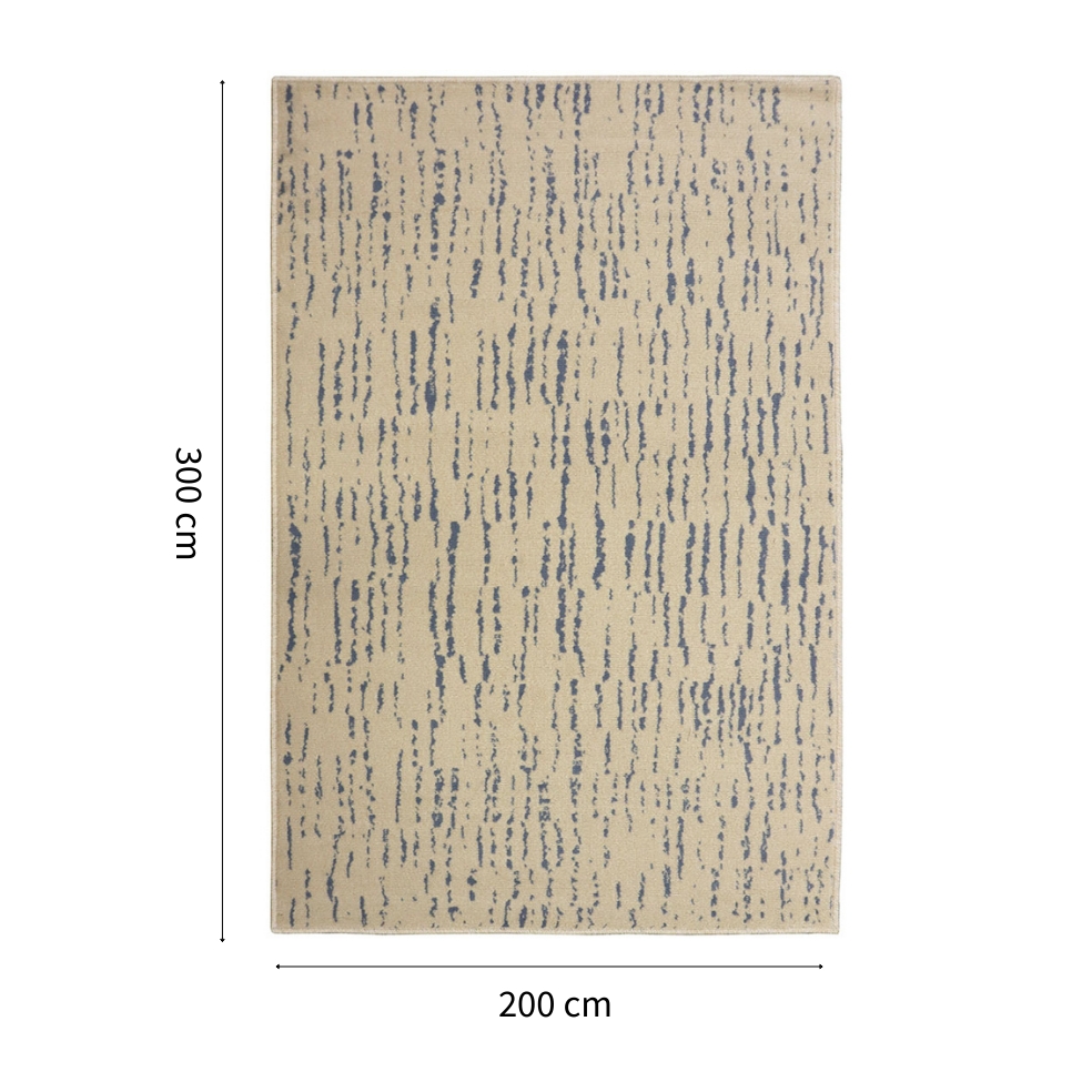 Tapete Herat New Retangular Roselan (200x300) Bege e Azul