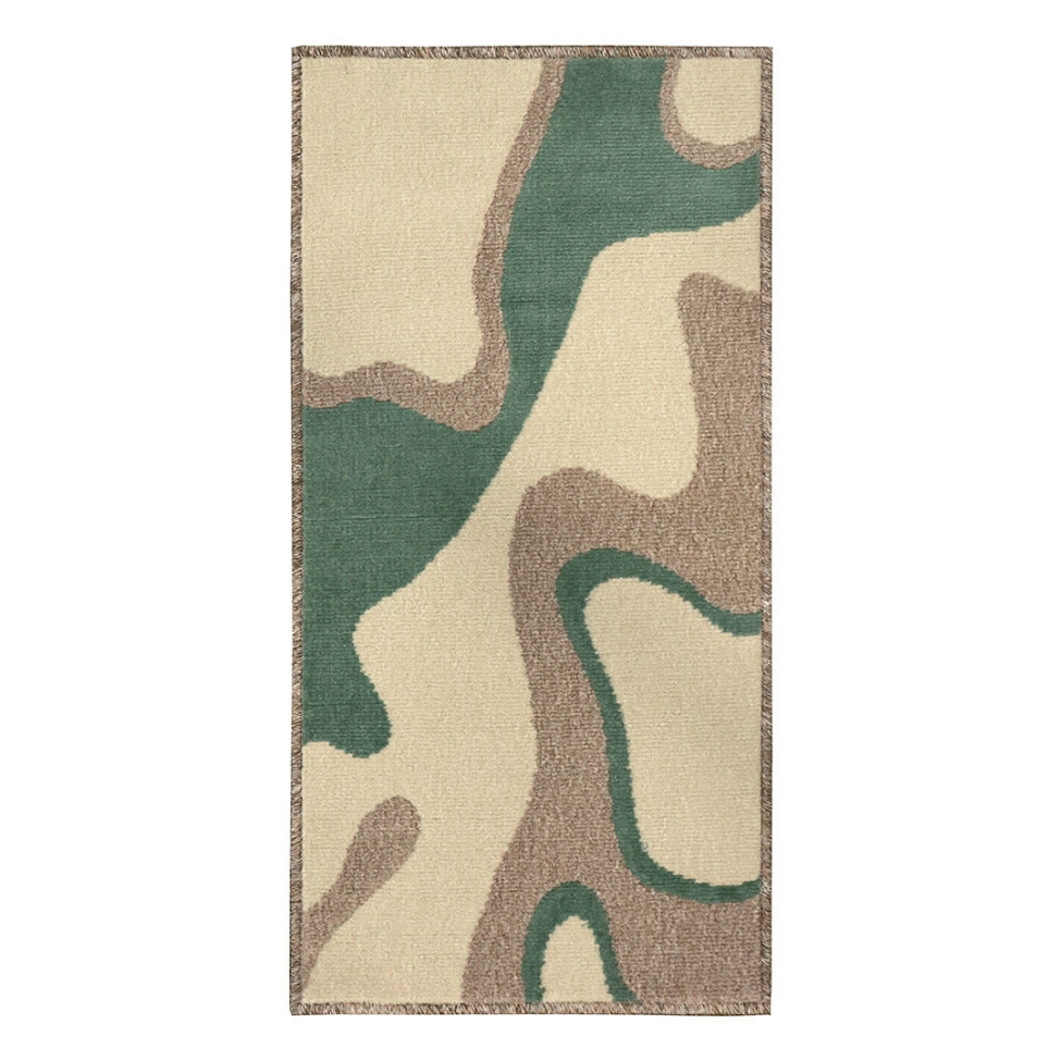 Tapete Herat New Retangular Roselan (50x100) Bege e Verde