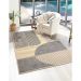 Tapete Labella Livre Retangular Veludo (100x1500) Cinza e Bege