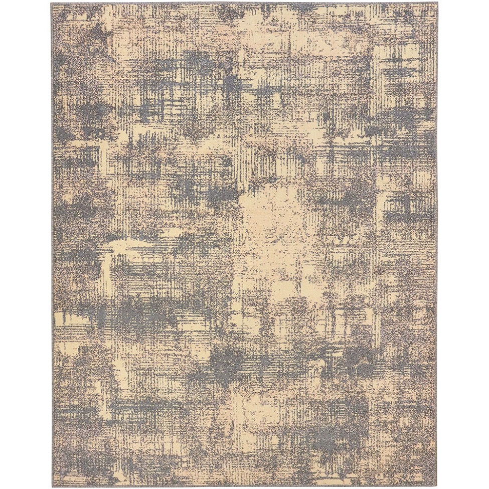 Tapete Labella Patina Retangular Veludo (200x250) Cinza e Bege