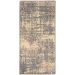 Tapete Labella Patina Retangular Veludo (50x100) Cinza e Bege
