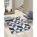 Tapete Lyre Retangular Polipropileno (100x150) Azul