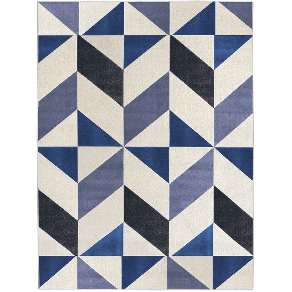Tapete Lyre Retangular Polipropileno (150x200) Azul