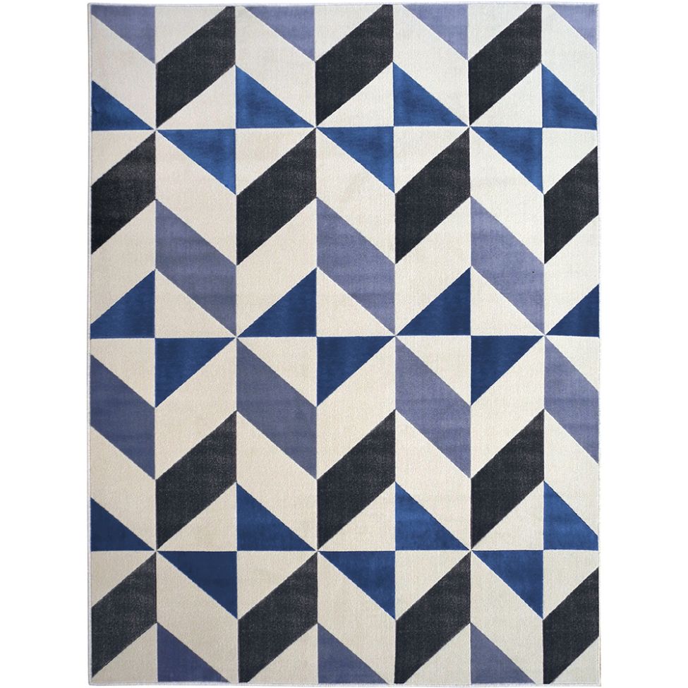 Tapete Lyre Retangular Polipropileno (200x250) Azul