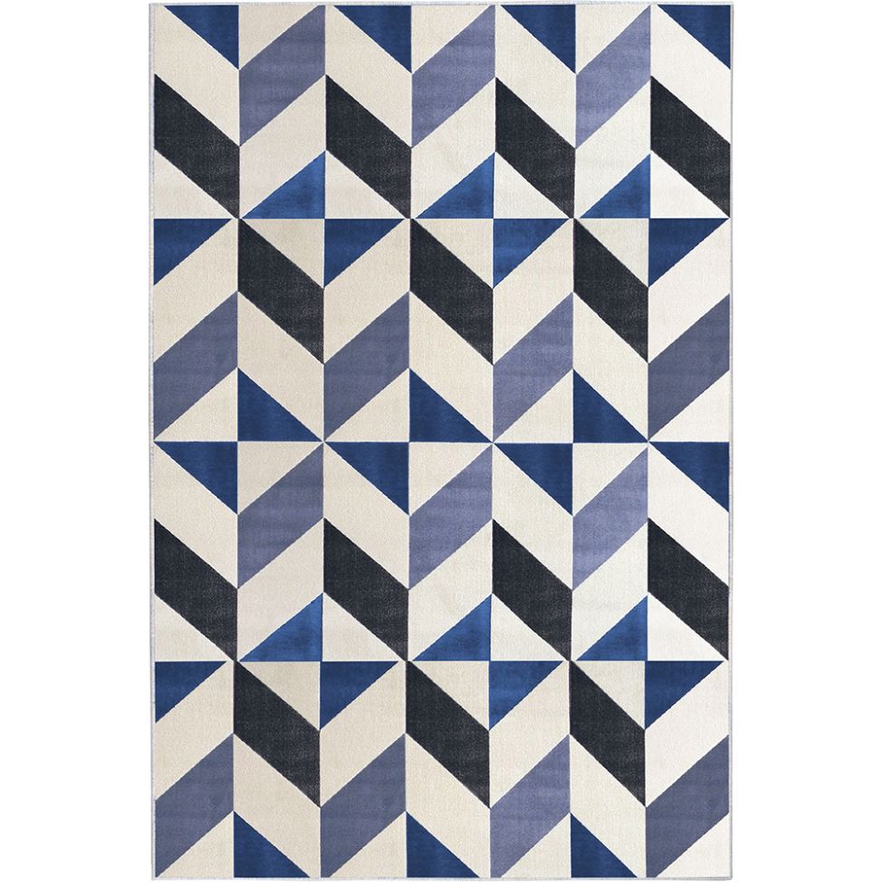 Tapete Lyre Retangular Polipropileno (200x300) Azul
