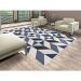 Tapete Lyre Retangular Polipropileno (200x300) Azul